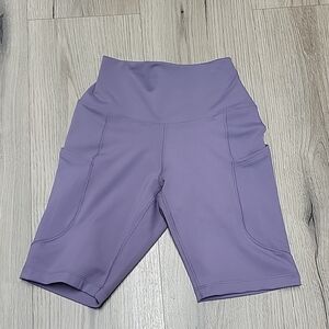 Women's High-Waisted Purple Shorts